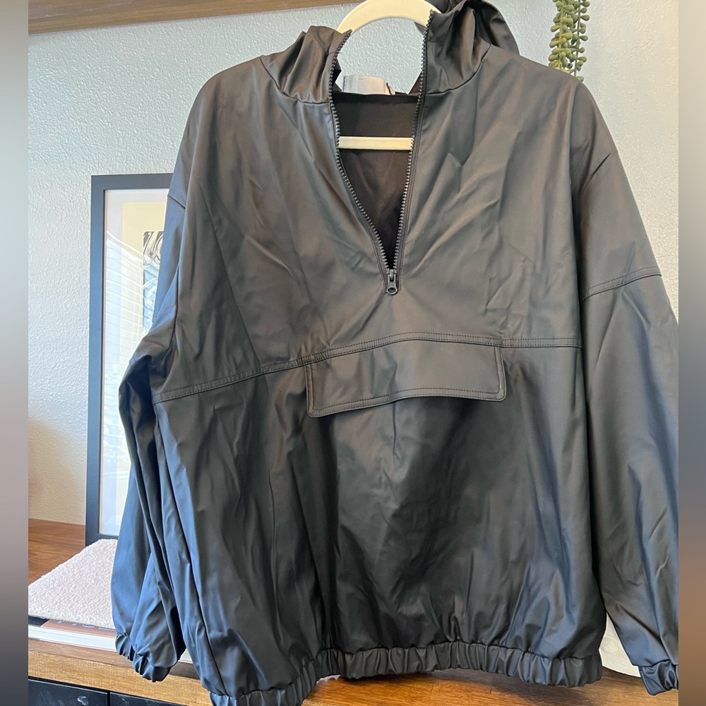 Women’s rubberized half zip pullover